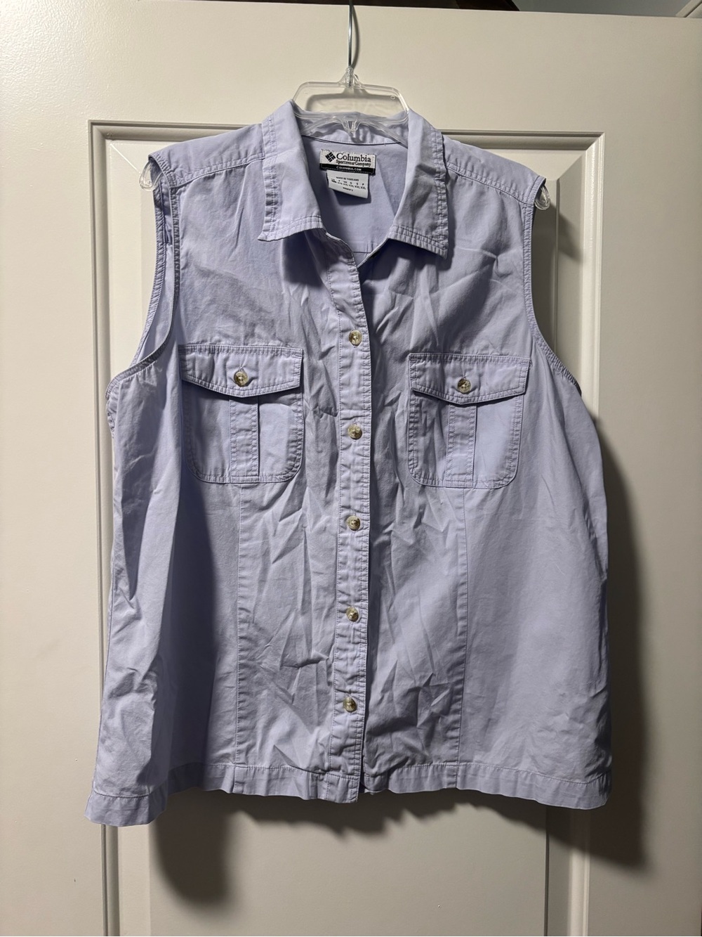 Columbia Women’s Sleeveless Button-Down Shirt - Light Lavender